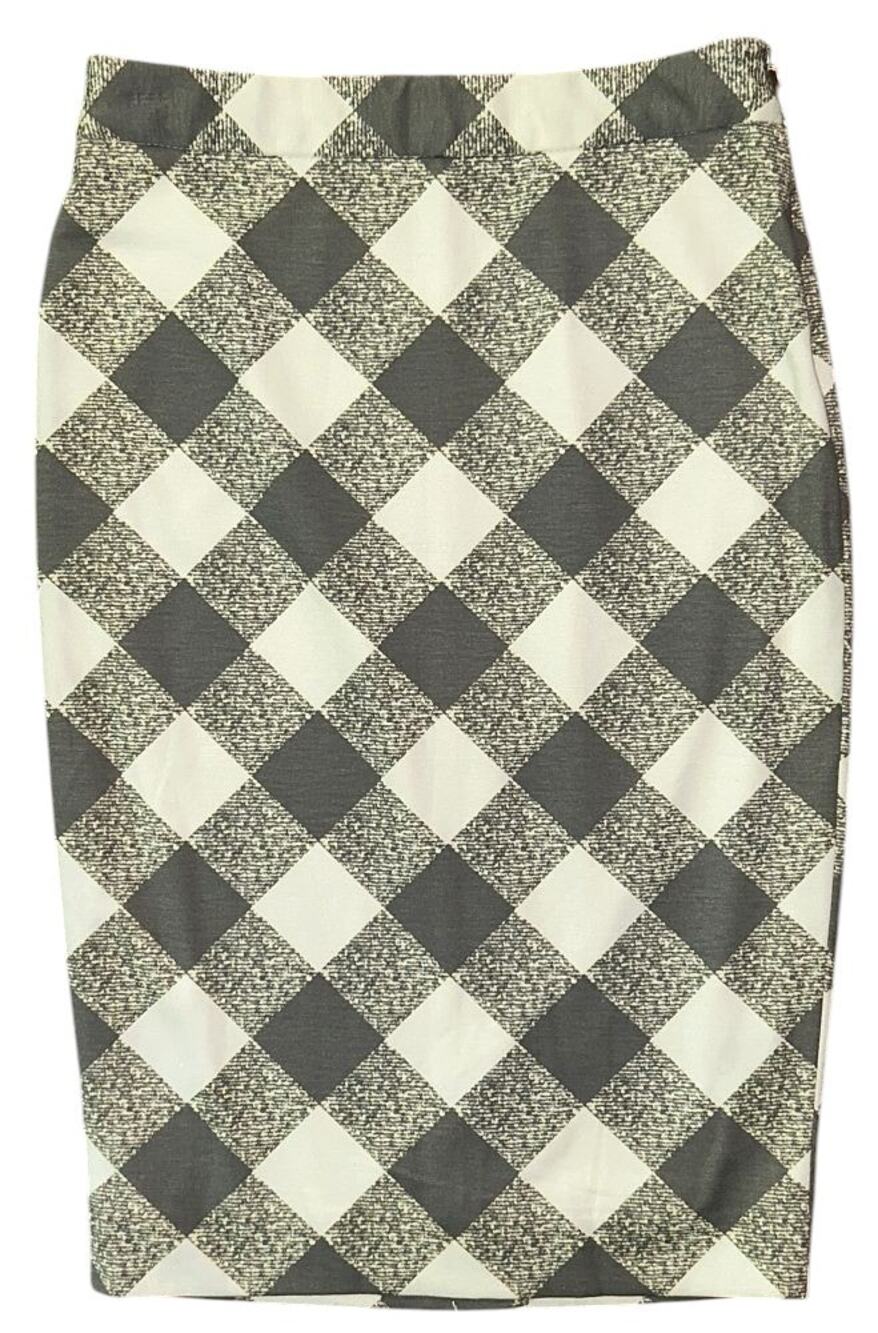 NWT The Limited Checkered Gray & White Lined Pencil Skirt Size 4